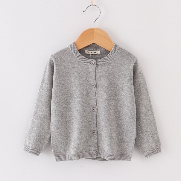 Pull pour enfants à boutons L592 gris 5