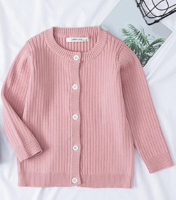 Pull pour enfants à boutons rose 6