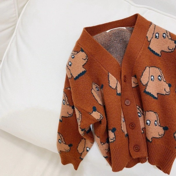 Pull pour enfants avec un chien 6-12 mois