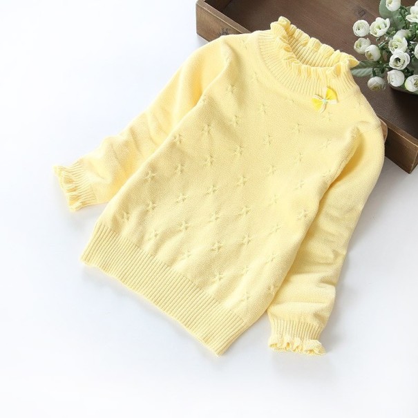 Pull pour fille L618 jaune clair 7