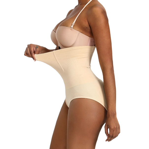 Pull-up-Höschen für Damen mit hoher Taille creme M/L