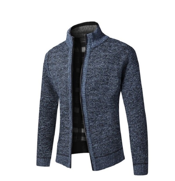 Pull zippé pour homme F184 bleu XL