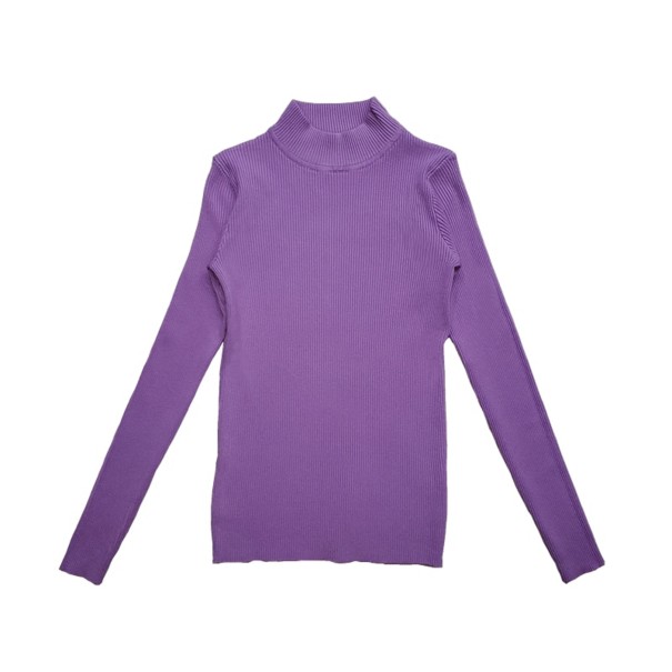 Pullover de Gola Alta Feminino G202 roxo claro M