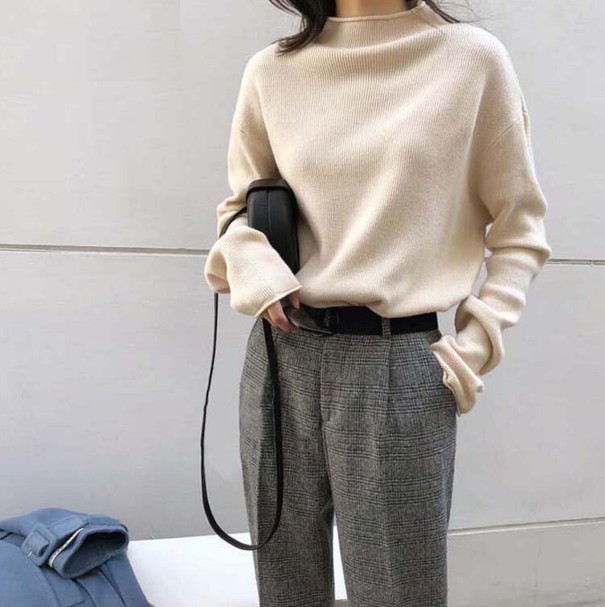 Pullover de malha para senhora G235 creme