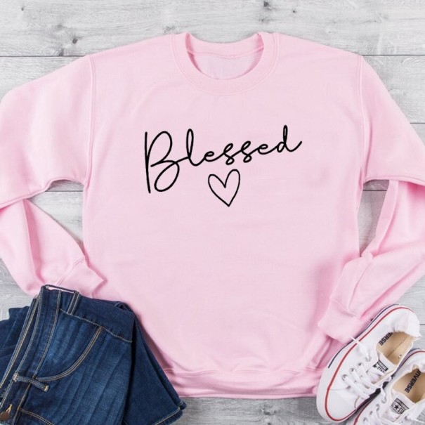 Pullover Feminino Blessed rosa XL