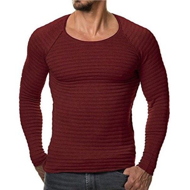 Pulover bărbătesc F228 burgundia S