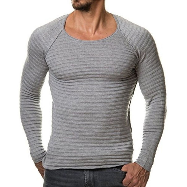 Pulover bărbătesc F228 gri XS
