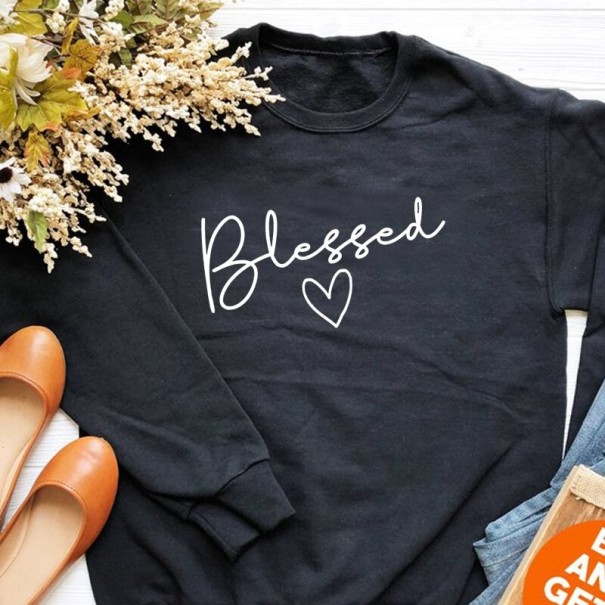 Pulover de femei Blessed negru XL
