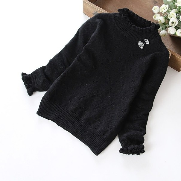 Pulover de fete L618 negru 2