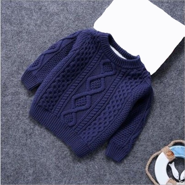 Pulover pentru copii L983 albastru inchis 2