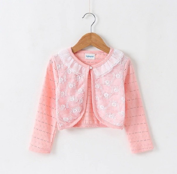 Pulover pentru fete L621 roz 4