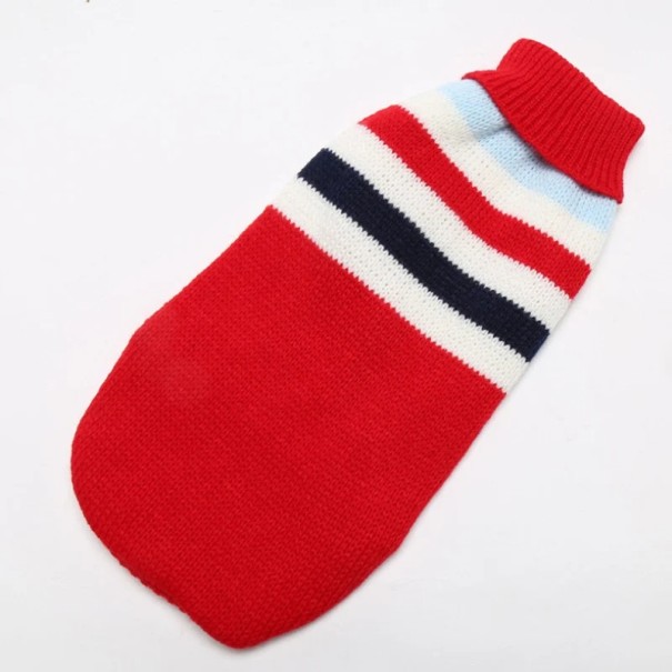 Pulover tricotat pentru câini 14 - 20 kg Lână Îmbrăcăminte caldă de iarnă pentru câini mijlocii și mari Material moale și elastic Pulover cald pentru câini Croială confortabilă Design elegant roșu