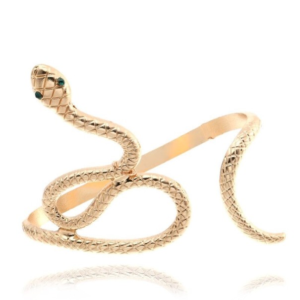 Pulseira aberta de senhora cobra H374 dourado