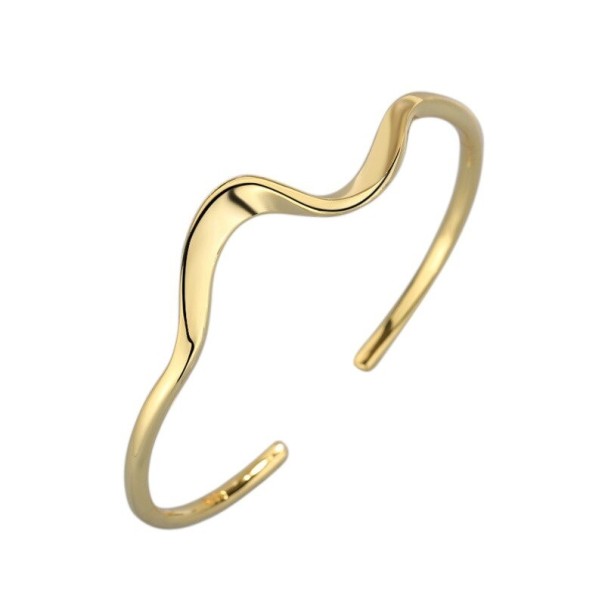 Pulseira aberta feminina H92 dourado