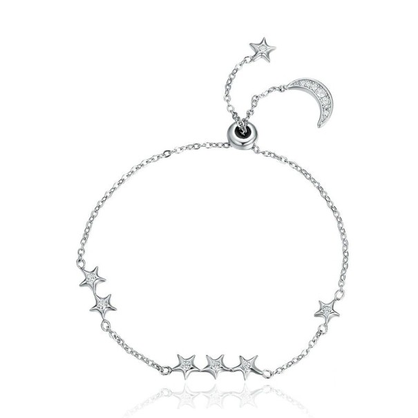 Pulseira ajustável feminina com estrelas 1