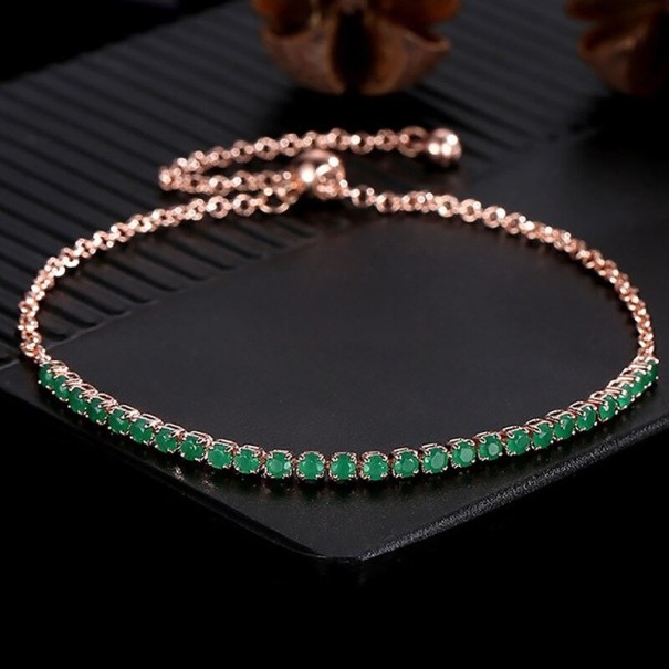 Pulseira ajustável feminina com pedras H383 3