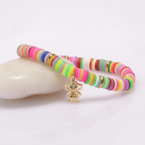 Pulseira de contas feminina H648 18 cm 7