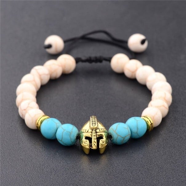 Pulseira de contas masculina com capacete 13
