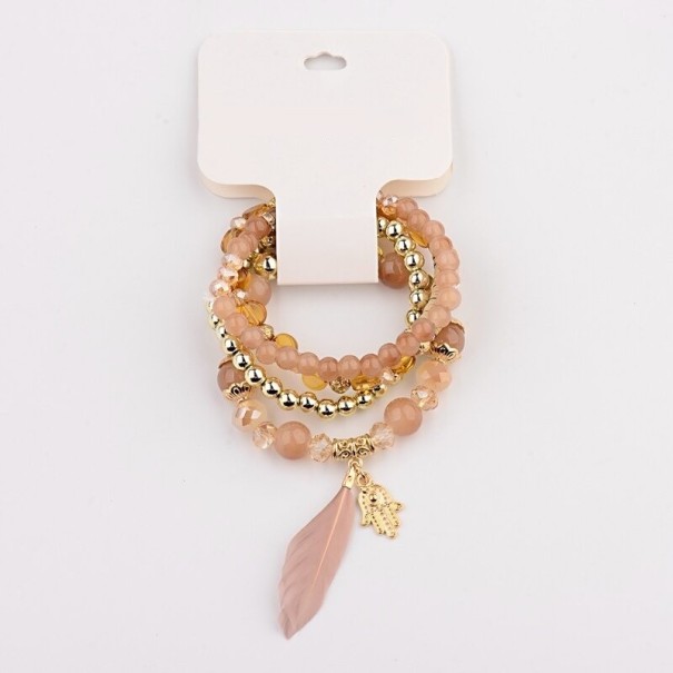 Pulseira de contas para senhora 4 pcs H634 2