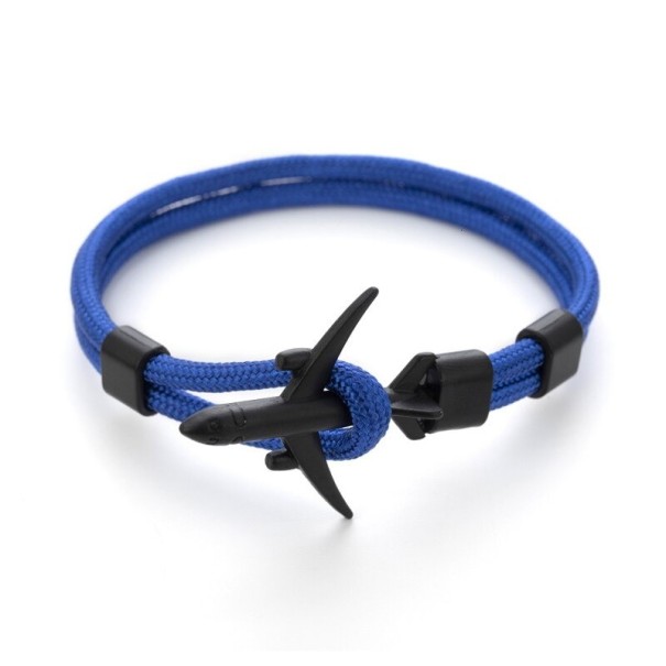 Pulseira de corda masculina com avião 14