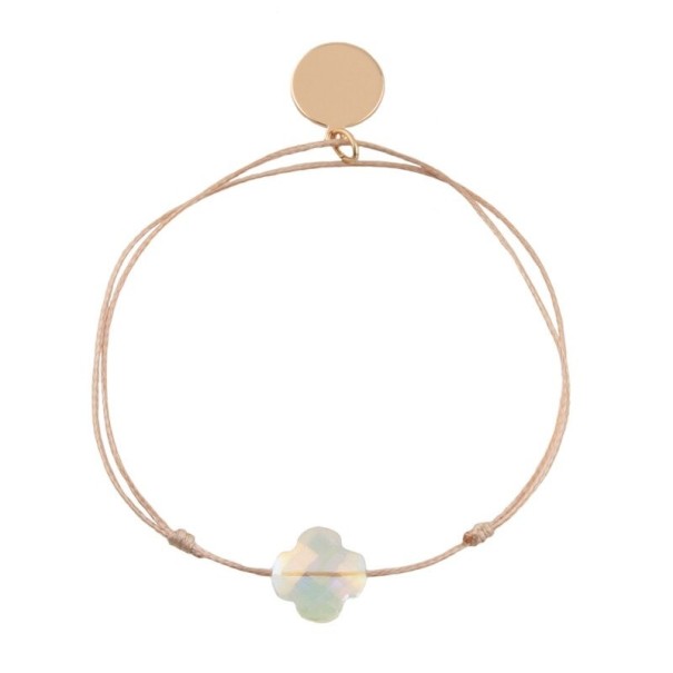 Pulseira de cordão com pedra 12