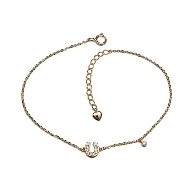Pulseira de corrente feminina com ferradura 1