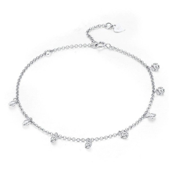 Pulseira de corrente feminina com pedras 1