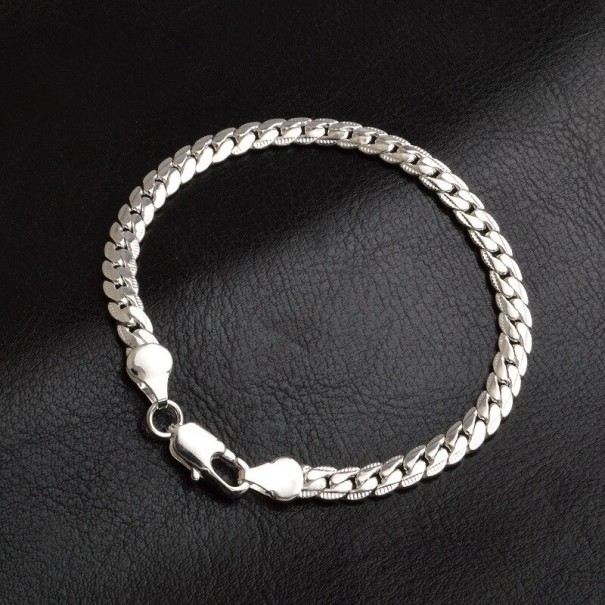 Pulseira de corrente para senhora P184 prateado