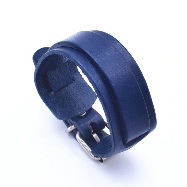 Pulseira de couro H473 azul