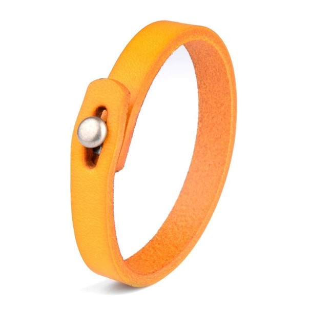 Pulseira de couro H658 laranja