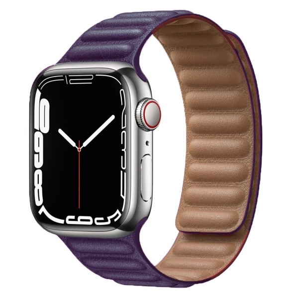 Pulseira de couro para Apple Watch 42 mm / 44 mm / 45 mm roxo