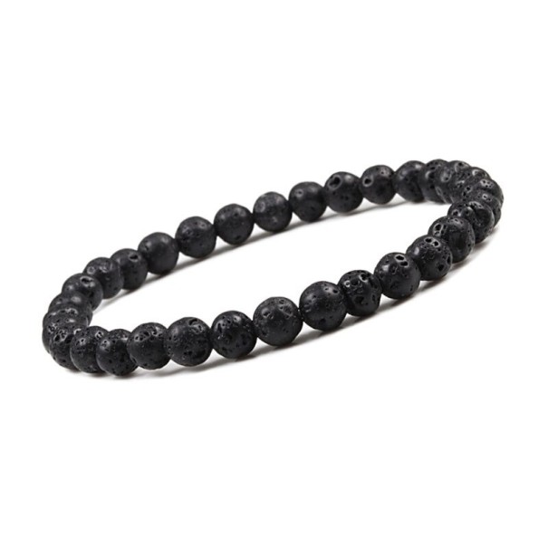 Pulseira de lava masculina 6 mm