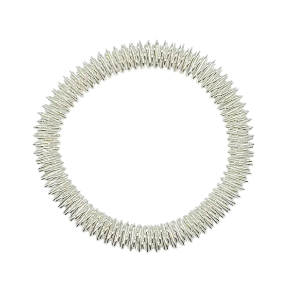 Pulseira de Massagem SU JOK 55 mm Estimulação de pontos de acupressão Relaxamento das mãos Melhoria da circulação sanguínea Acessório prateado