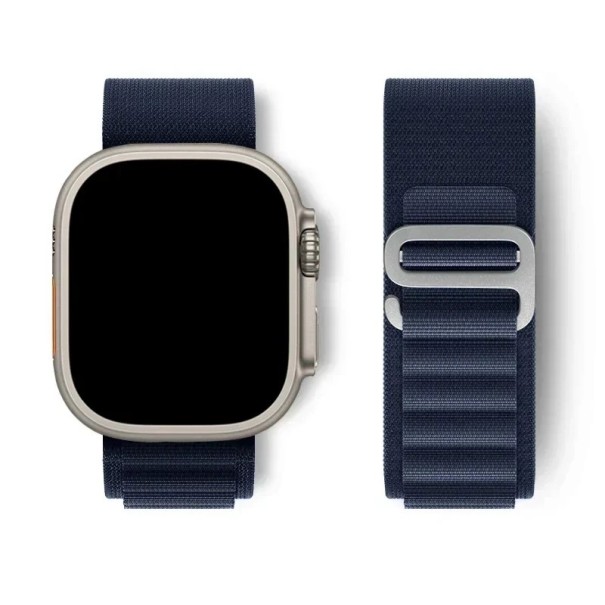 Pulseira de nylon desportiva Alpine Loop para Apple Watch 40 mm 41 mm 42 mm 44 mm 45 mm 46 mm 49 mm Pulseira resistente para Series 1–10 SE Ultra azul marinho