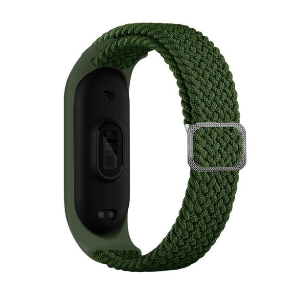Pulseira de nylon para Xiaomi Mi Band 5 / 6 / 7 T879 verde exército