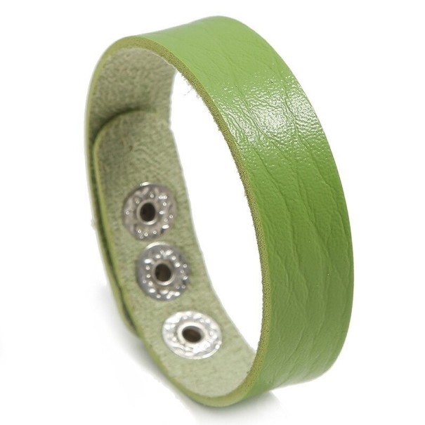 Pulseira de pele H679 verde