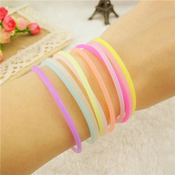 Pulseira de silicone 20 unidades multicolor