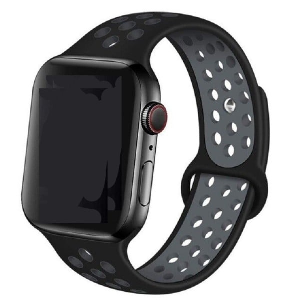 Pulseira de silicone para Apple Watch 38 mm / 40 mm / 41 mm S-M T874 cinzento escuro