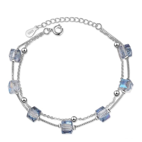 Pulseira dupla feminina com cubos 1