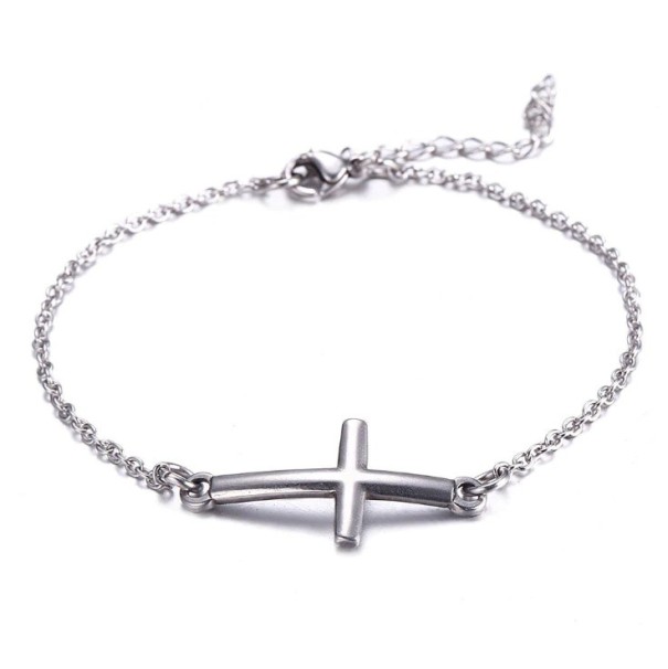Pulseira feminina com cruz 1