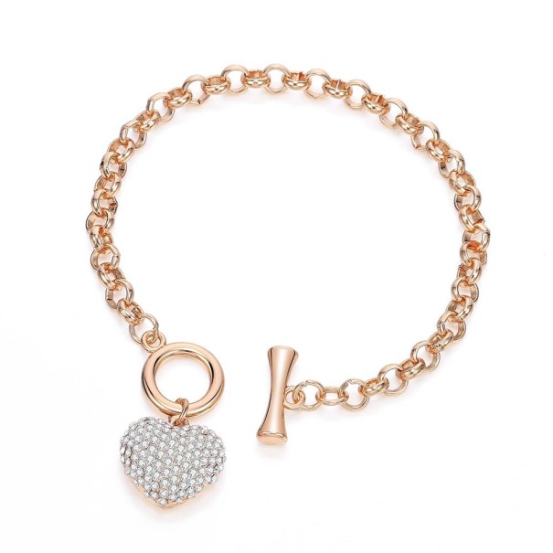 Pulseira feminina com fecho americano dourado