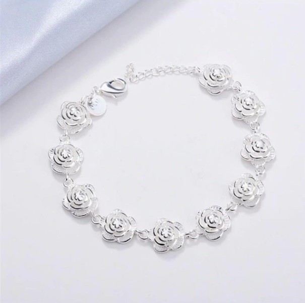 Pulseira feminina com flores J99 1