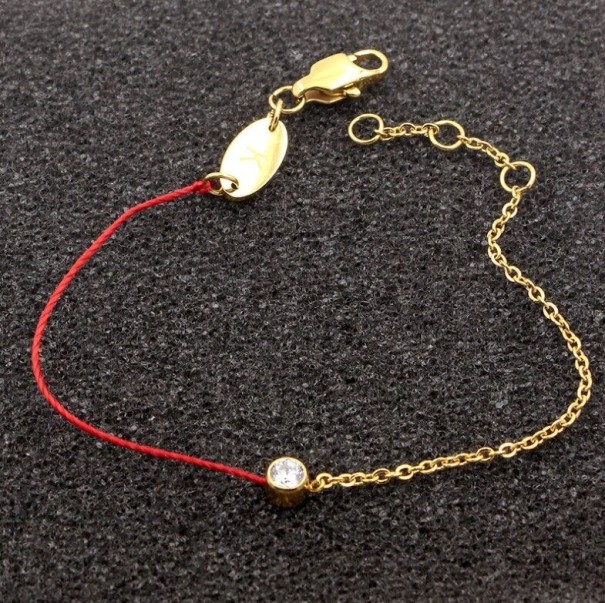 Pulseira feminina com pedra P121 dourado