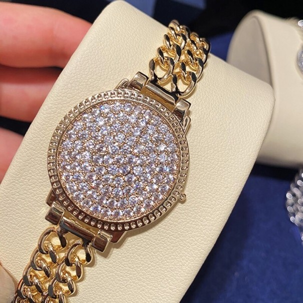 Pulseira feminina com pedras H388 dourado
