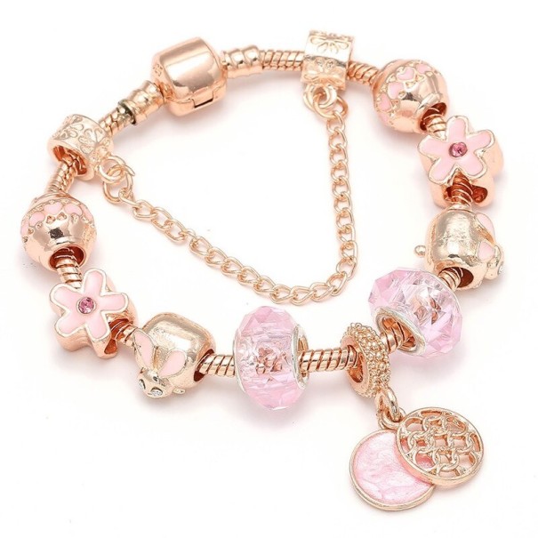 Pulseira feminina com pendentes H223 19 cm 18