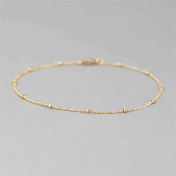 Pulseira feminina delicada rosa velho