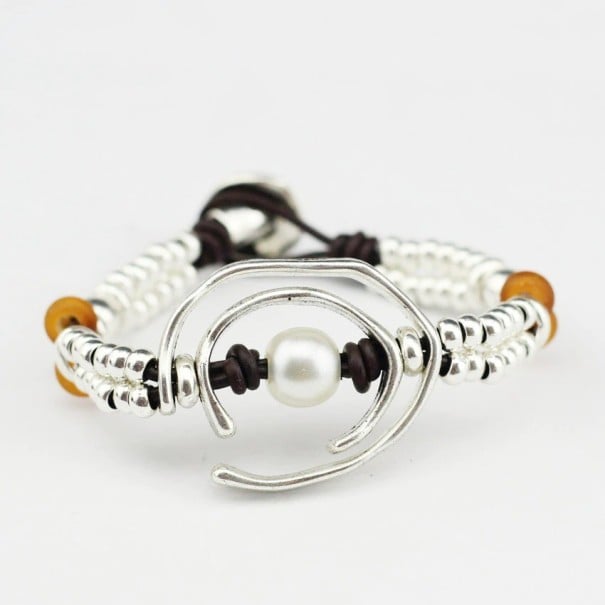 Pulseira Feminina H618 café