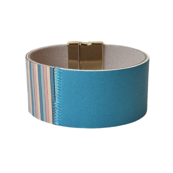 Pulseira larga feminina H291 turquesa