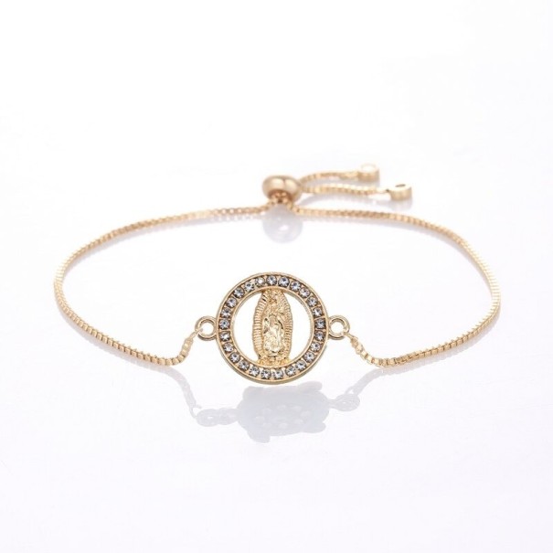 Pulseira Nossa Senhora dourado 1