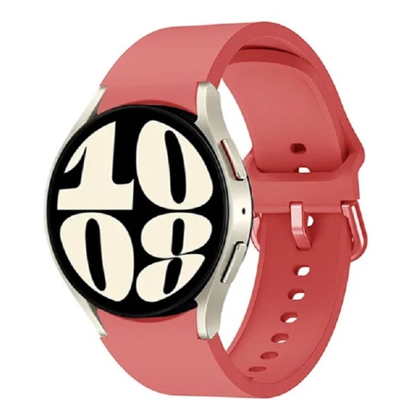 Pulseira para relógio Samsung Galaxy Watch 4 Classic 42 mm 46 mm Pulseira de borracha rosa velho